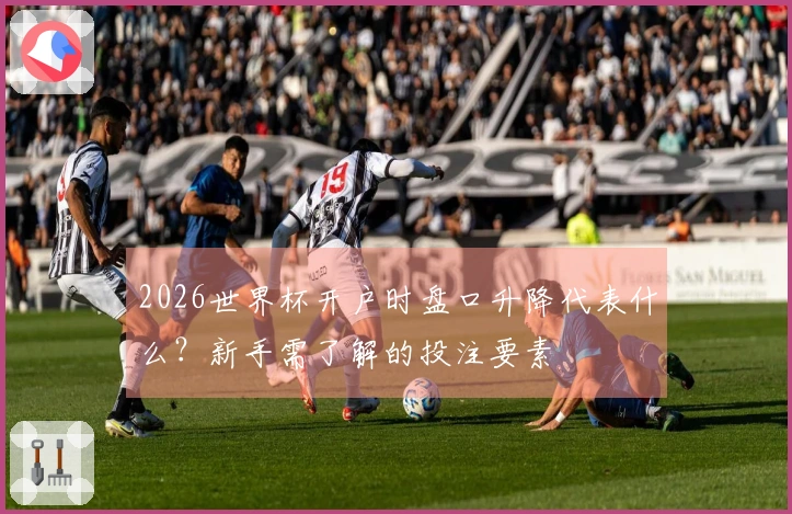 2026世界杯开户时盘口升降代表什么？新手需了解的投注要素